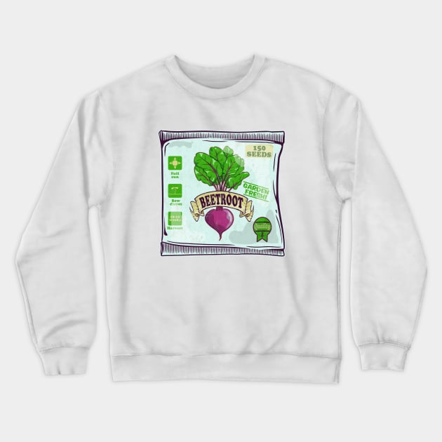 Beetroot seeds beet farm Crewneck Sweatshirt by mailboxdisco